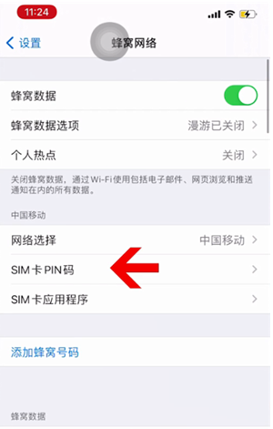 拱墅苹果14维修网分享如何给iPhone14的SIM卡设置密码 